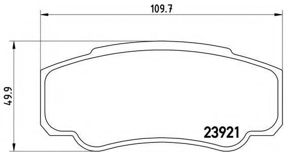 Комплект гальмівних колодок, дискове гальмо BREMBO P 23 093