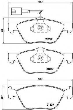 Комплект гальмівних колодок, дискове гальмо BREMBO P 23 112