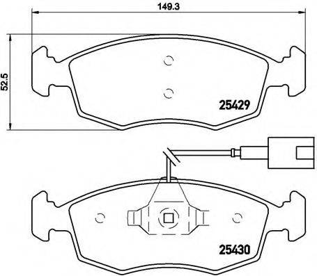 Комплект гальмівних колодок, дискове гальмо BREMBO P 23 138