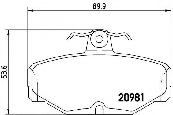 Комплект гальмівних колодок, дискове гальмо BREMBO P 24 018