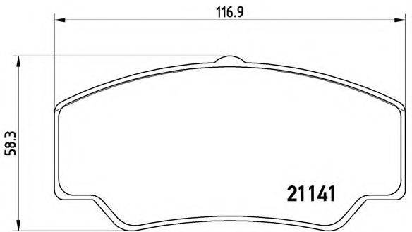 Комплект гальмівних колодок, дискове гальмо BREMBO P 24 023