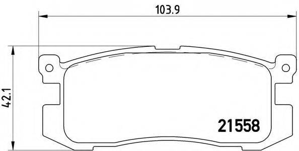 Комплект гальмівних колодок, дискове гальмо BREMBO P 24 025