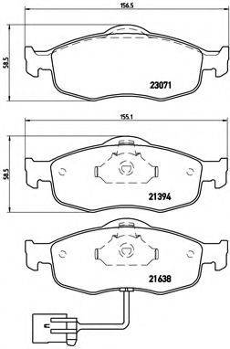 Комплект гальмівних колодок, дискове гальмо BREMBO P 24 034