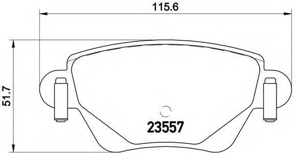 Комплект гальмівних колодок, дискове гальмо BREMBO P 24 059