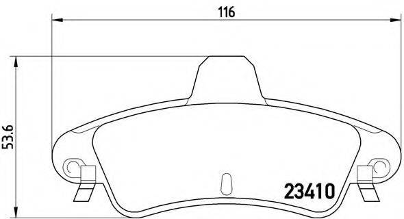 Комплект гальмівних колодок, дискове гальмо BREMBO P 24 070