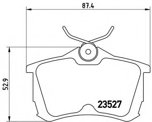 Комплект гальмівних колодок, дискове гальмо BREMBO P 28 030