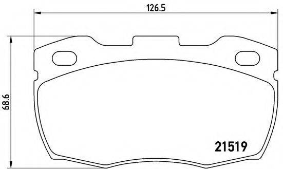 Комплект гальмівних колодок, дискове гальмо BREMBO P 44 005