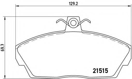 Комплект гальмівних колодок, дискове гальмо BREMBO P 44 010