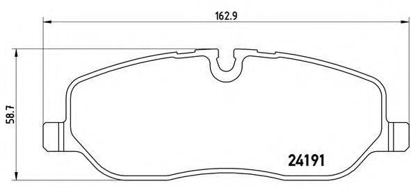 Комплект гальмівних колодок, дискове гальмо BREMBO P 44 014