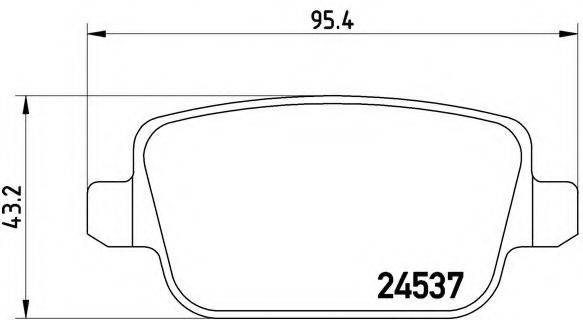 Комплект гальмівних колодок, дискове гальмо BREMBO P 44 017