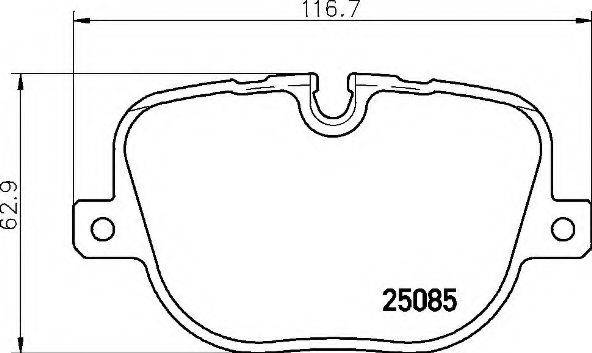 Комплект гальмівних колодок, дискове гальмо BREMBO P 44 025