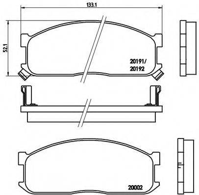 Комплект гальмівних колодок, дискове гальмо BREMBO P 49 010