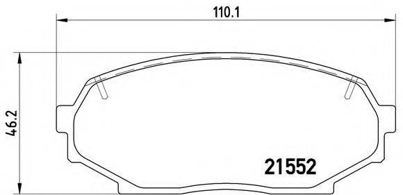 Комплект гальмівних колодок, дискове гальмо BREMBO P 49 017