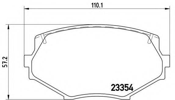 Комплект гальмівних колодок, дискове гальмо BREMBO P 49 020