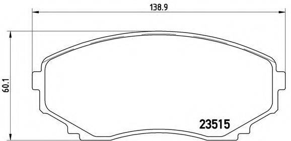 Комплект гальмівних колодок, дискове гальмо BREMBO P 49 028