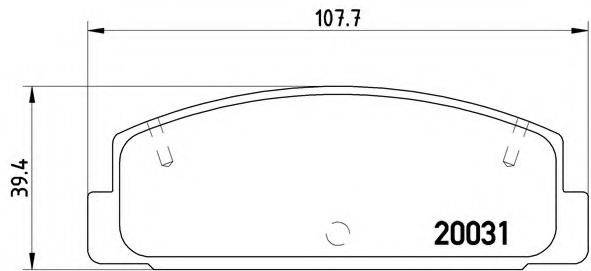 Комплект гальмівних колодок, дискове гальмо BREMBO P 49 037