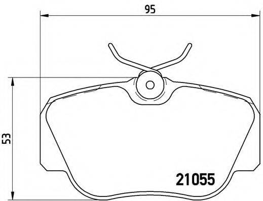 Комплект гальмівних колодок, дискове гальмо BREMBO P 50 011