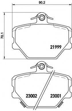 Комплект гальмівних колодок, дискове гальмо BREMBO P 50 038