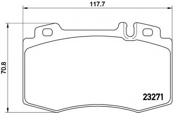 Комплект гальмівних колодок, дискове гальмо BREMBO P 50 041