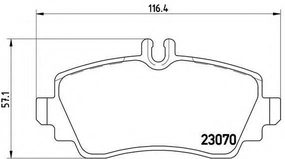 Комплект гальмівних колодок, дискове гальмо BREMBO P 50 047