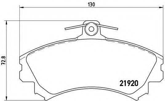 Комплект гальмівних колодок, дискове гальмо BREMBO P 50 055