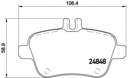 Комплект гальмівних колодок, дискове гальмо BREMBO P 50 091