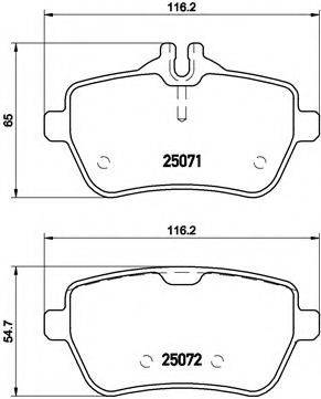 Комплект гальмівних колодок, дискове гальмо BREMBO P 50 103