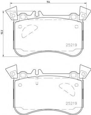 Комплект гальмівних колодок, дискове гальмо BREMBO P 50 121