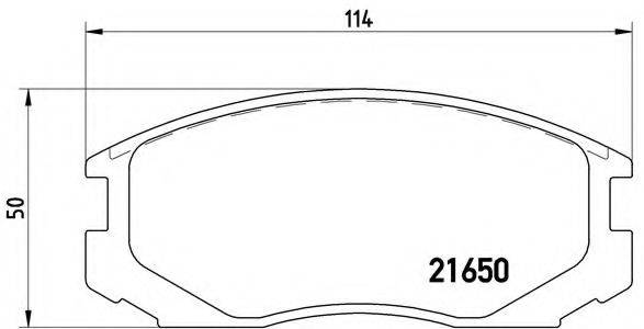 Комплект гальмівних колодок, дискове гальмо BREMBO P 54 015