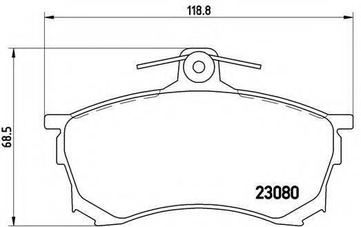 Комплект гальмівних колодок, дискове гальмо BREMBO P 54 021