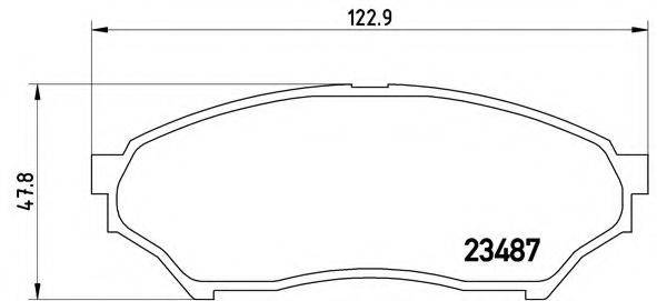 Комплект гальмівних колодок, дискове гальмо BREMBO P 54 028