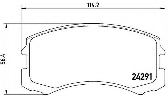 Комплект гальмівних колодок, дискове гальмо BREMBO P 54 041