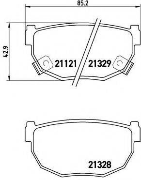 Комплект гальмівних колодок, дискове гальмо BREMBO P 56 010