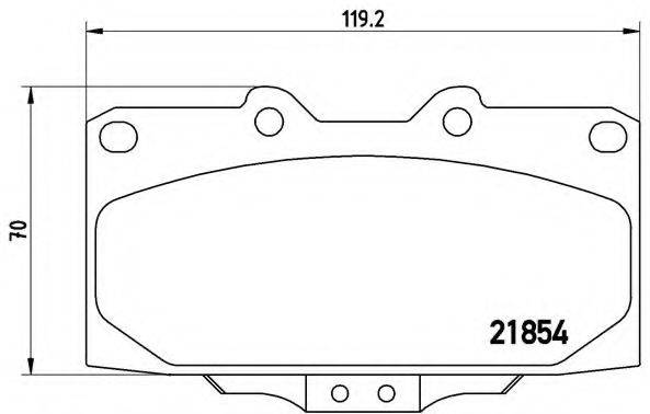 Комплект гальмівних колодок, дискове гальмо BREMBO P 56 034