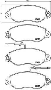 Комплект гальмівних колодок, дискове гальмо BREMBO P 56 042