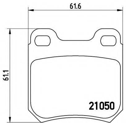 Комплект гальмівних колодок, дискове гальмо BREMBO P 59 014