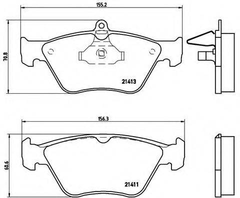 Комплект гальмівних колодок, дискове гальмо BREMBO P 59 019