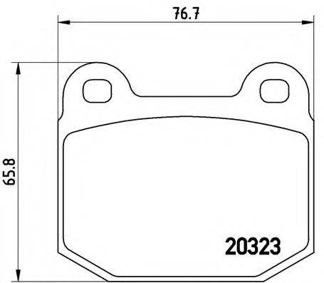 Комплект гальмівних колодок, дискове гальмо BREMBO P 59 025