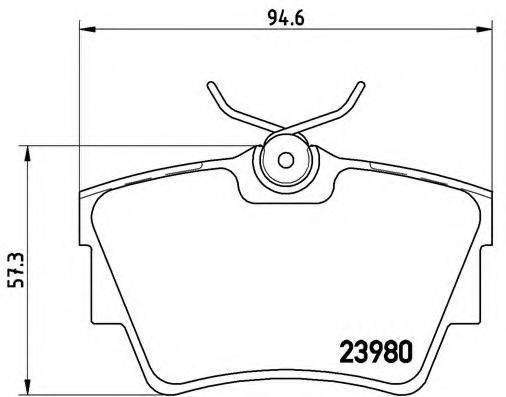 Комплект гальмівних колодок, дискове гальмо BREMBO P 59 041