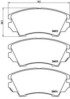 Комплект гальмівних колодок, дискове гальмо BREMBO P 59 055