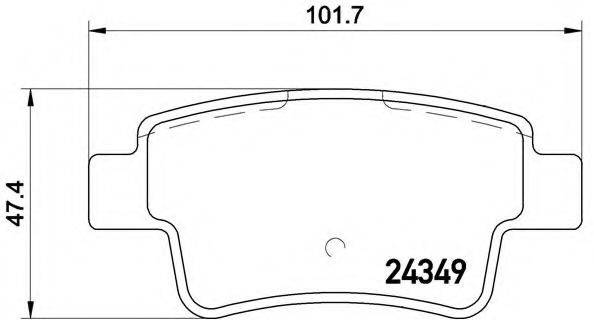 Комплект гальмівних колодок, дискове гальмо BREMBO P 59 057