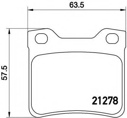 Комплект гальмівних колодок, дискове гальмо BREMBO P 61 058