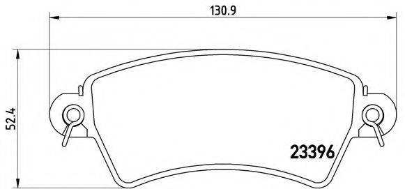 Комплект гальмівних колодок, дискове гальмо BREMBO P 61 065