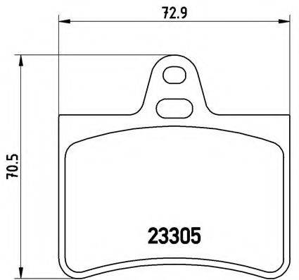 Комплект гальмівних колодок, дискове гальмо BREMBO P 61 073