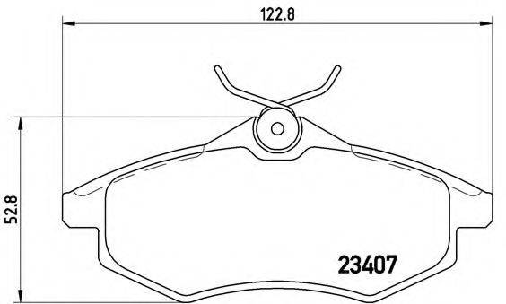 Комплект гальмівних колодок, дискове гальмо BREMBO P 61 074