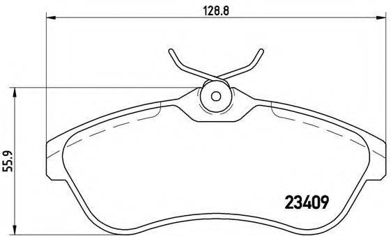 Комплект гальмівних колодок, дискове гальмо BREMBO P 61 075