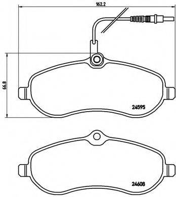 Комплект гальмівних колодок, дискове гальмо BREMBO P 61 096