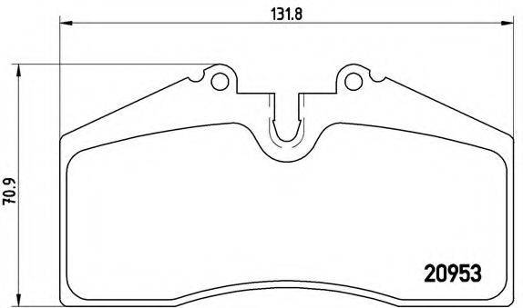 Комплект гальмівних колодок, дискове гальмо BREMBO P 65 005