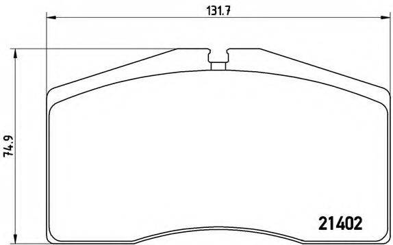 Комплект гальмівних колодок, дискове гальмо BREMBO P 65 006