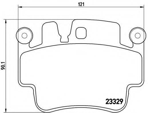 Комплект гальмівних колодок, дискове гальмо BREMBO P 65 009